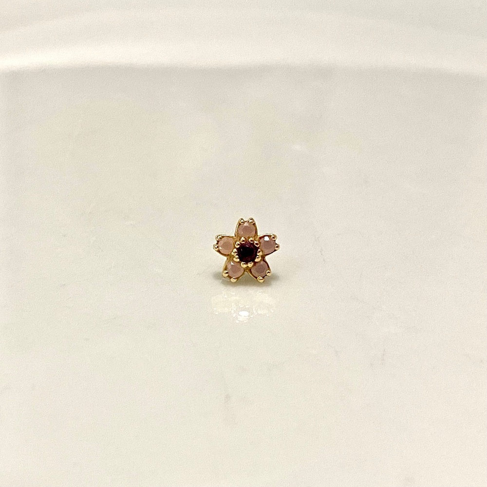 BVLA Cherry Blossom 6mm 14k Solid Yellow Gold Threadless End